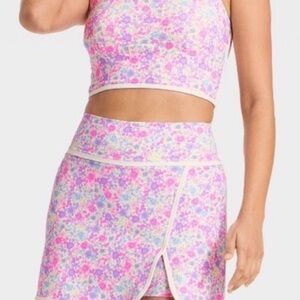 JoyLab Pink and Purple Floral Skirt
